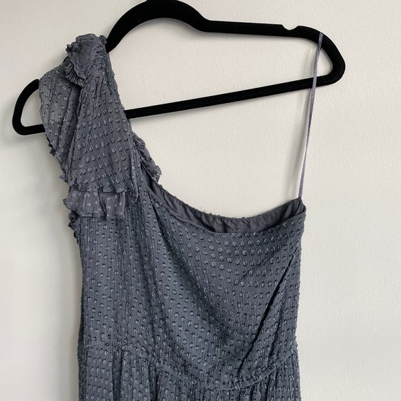 REBECCA TAYLOR Grey Single-Shoulder Dress - Picture 5 of 6